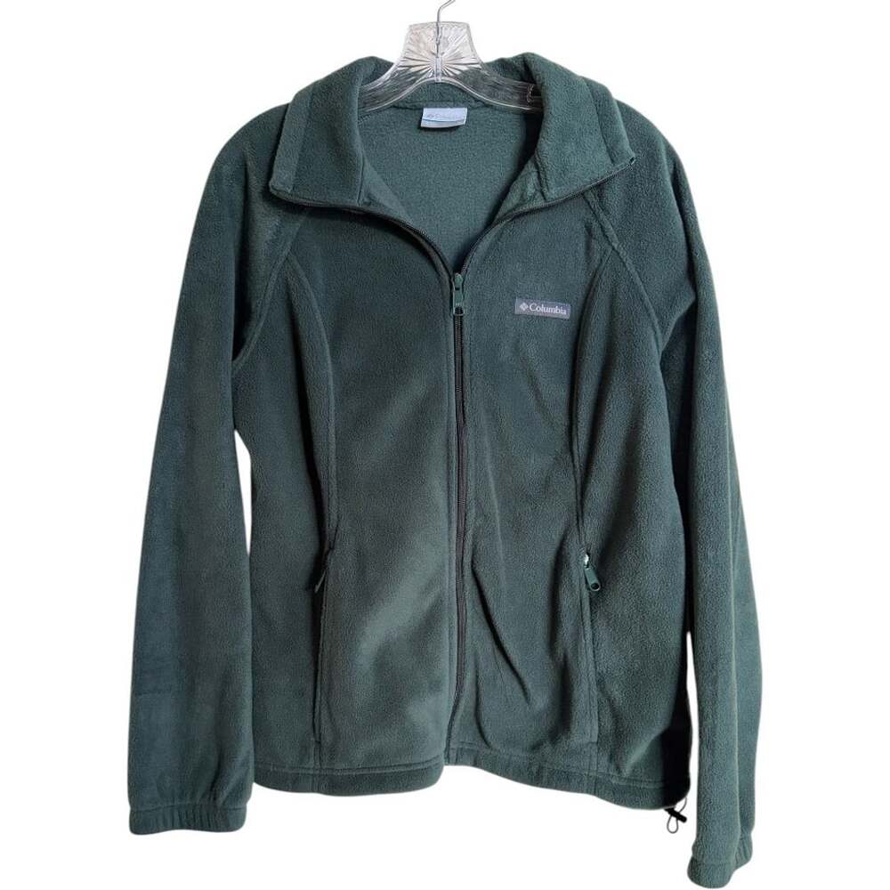 Columbia Benton Springs Full Zip Fleece Jacket Size L Green